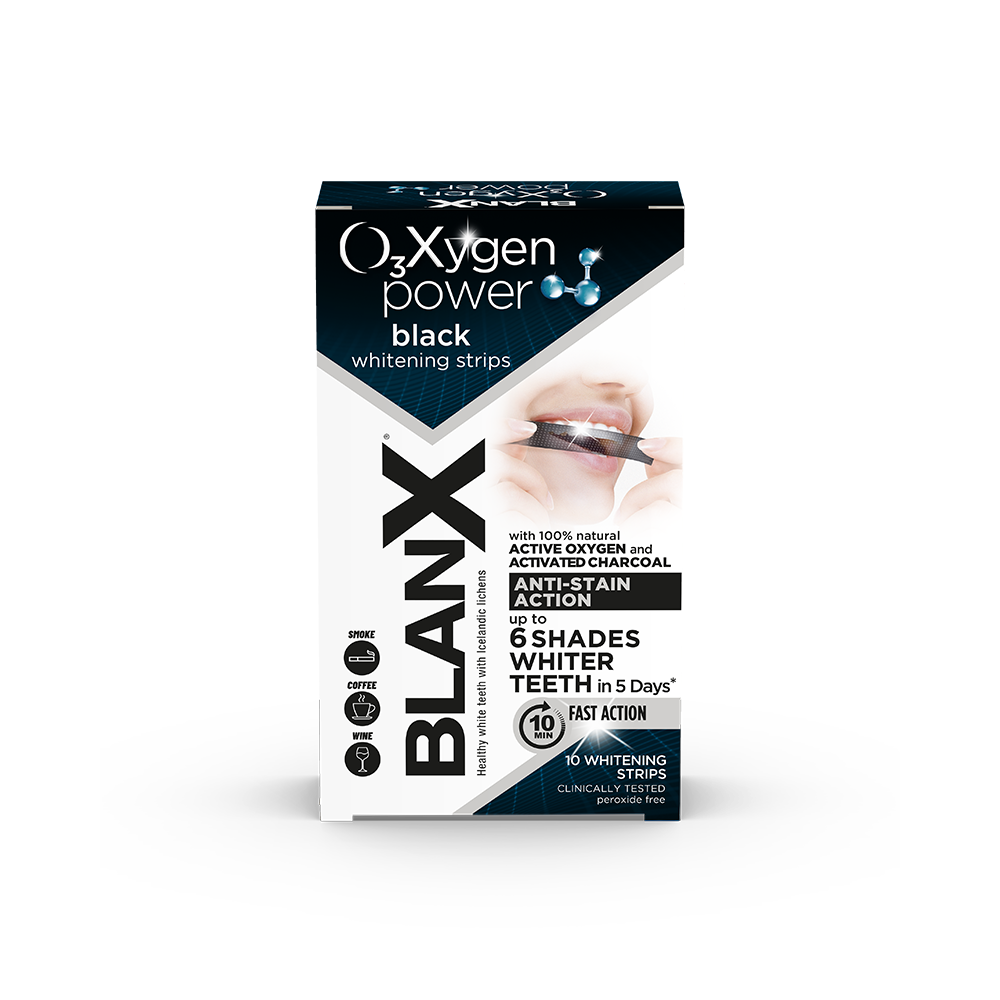 BlanX Strisce Sbiancanti Black O₃Xygen Power